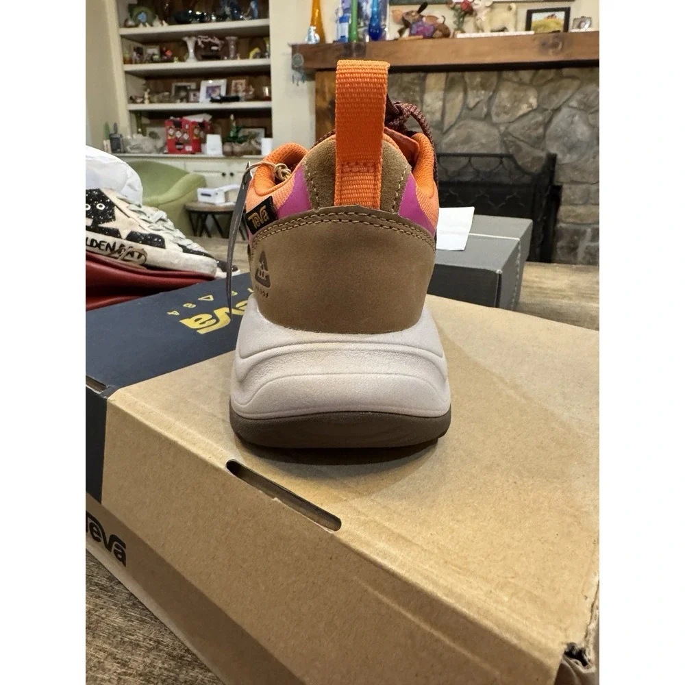 Teva Women Geotrecca Rapid Proof Low Brown Coral Waterproof Hiking Shoes Size 5